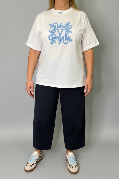 T-Shirt Logo Azzurro Vicolo