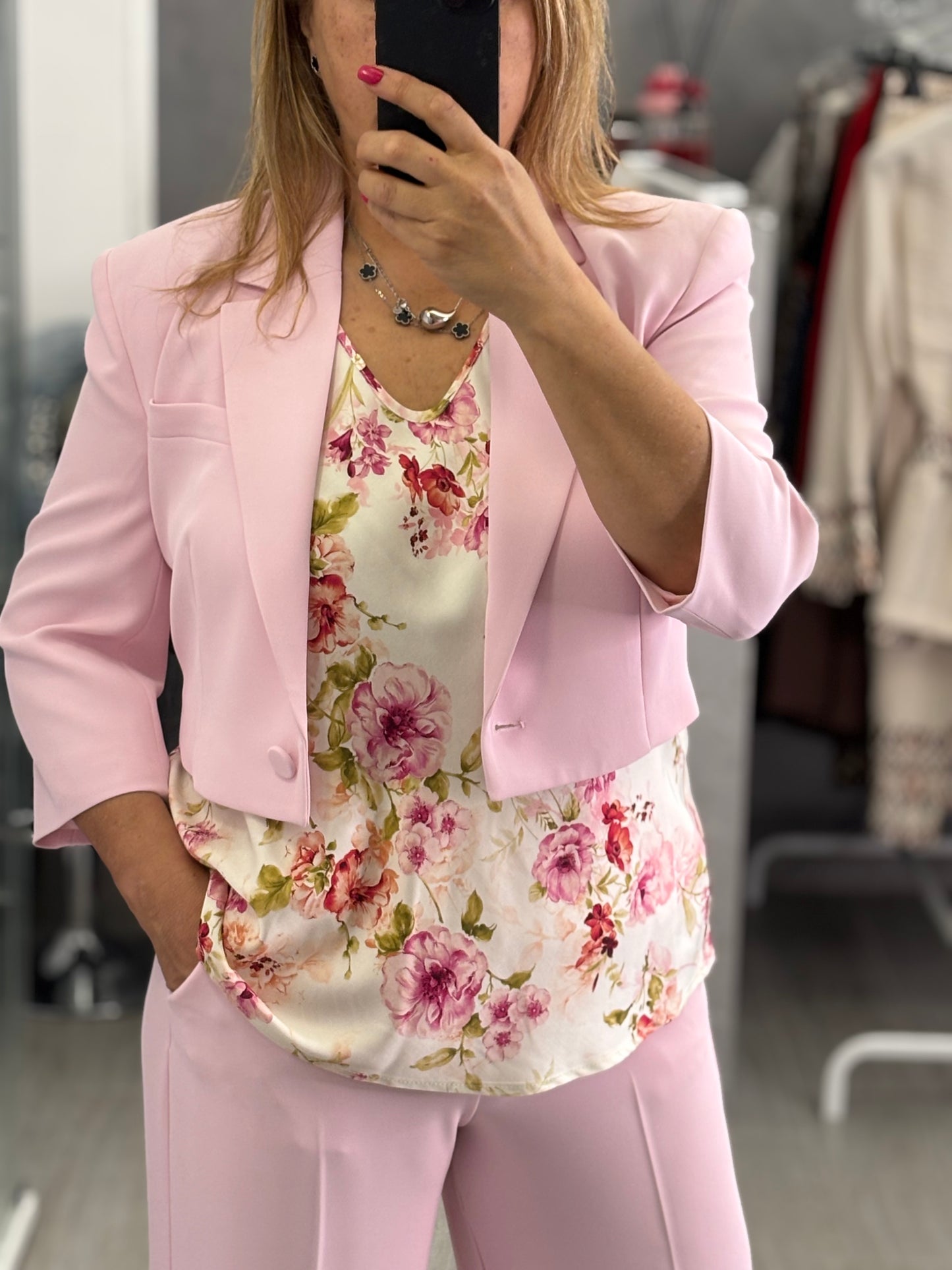 Blazer Corto Rosa Confetto Imperial