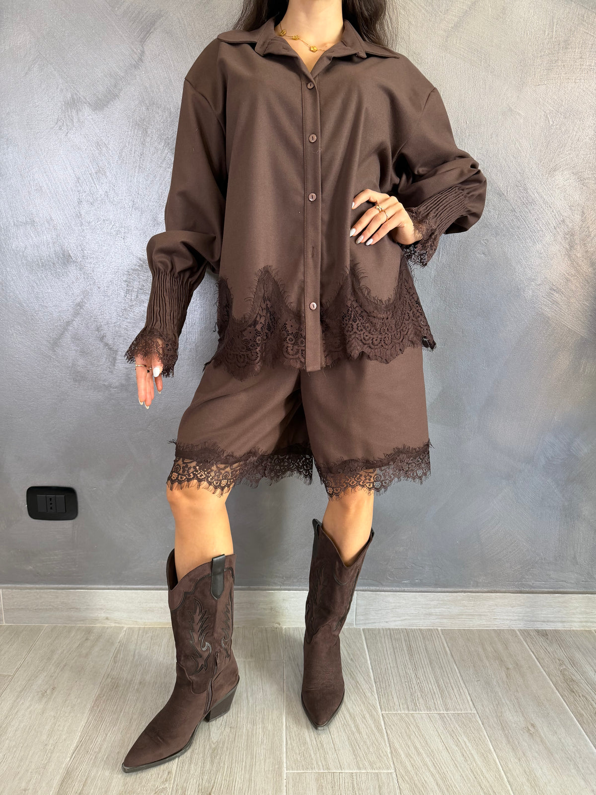 Camicia Margot Marrone