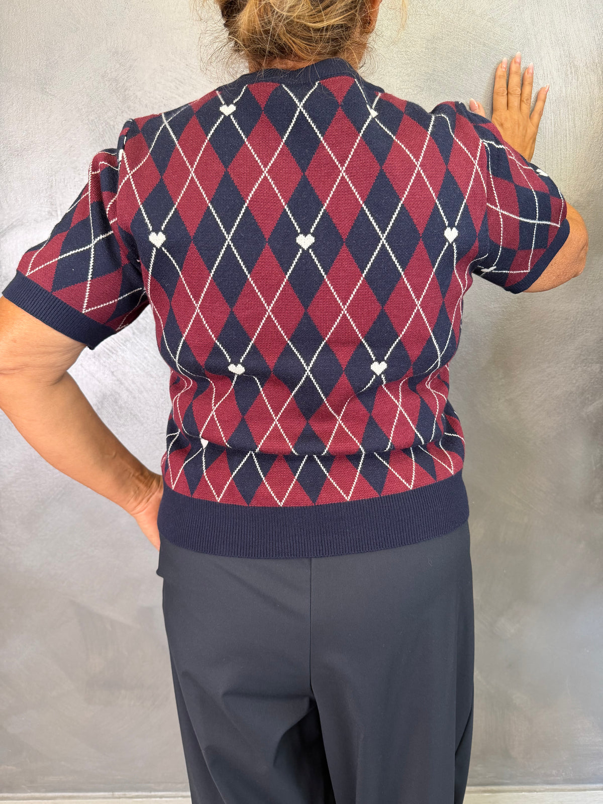 Maglia Rombi Blu e Bordeaux