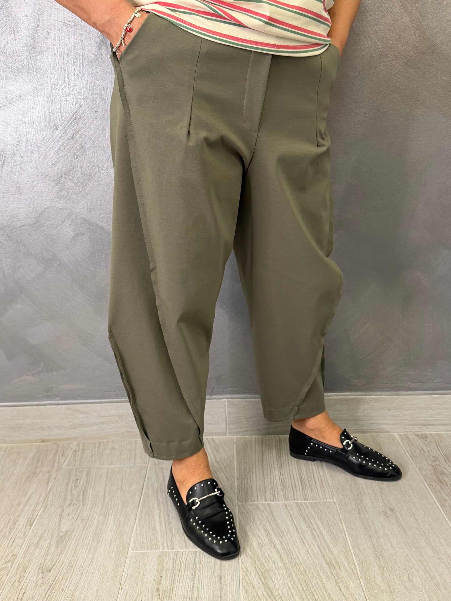 Pantalone Wendy Balloon Verde Militare