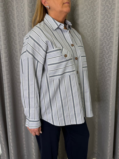 Camicia a Righe Blu