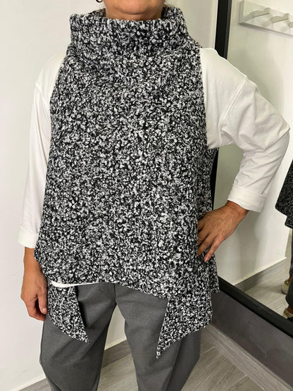 Gilet Wendy Bucle Grigio/Nero