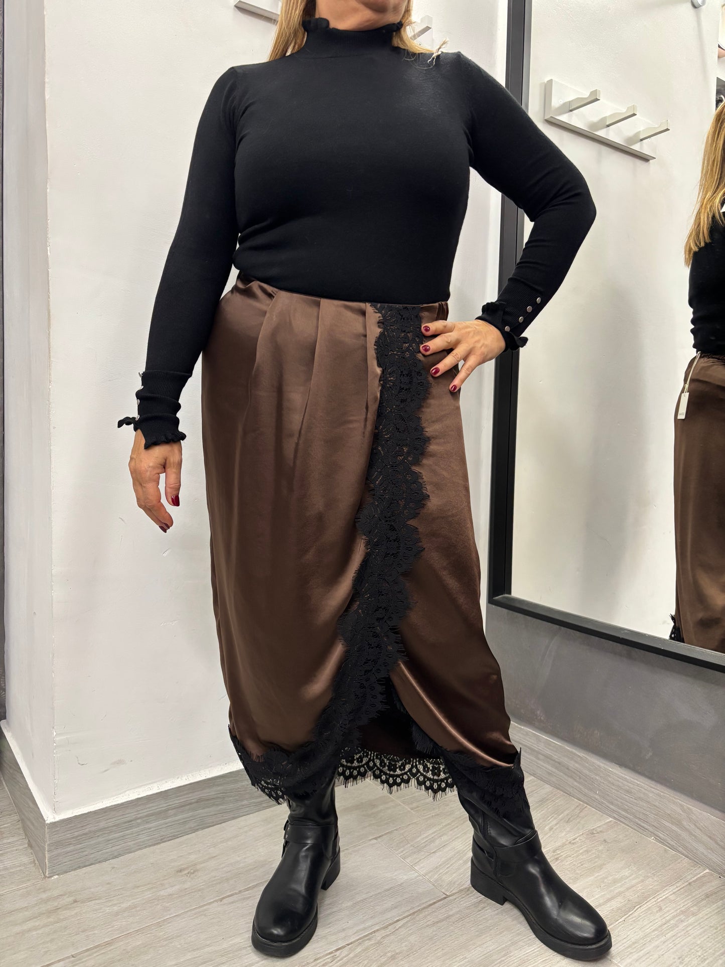 Gonna Longette Marrone