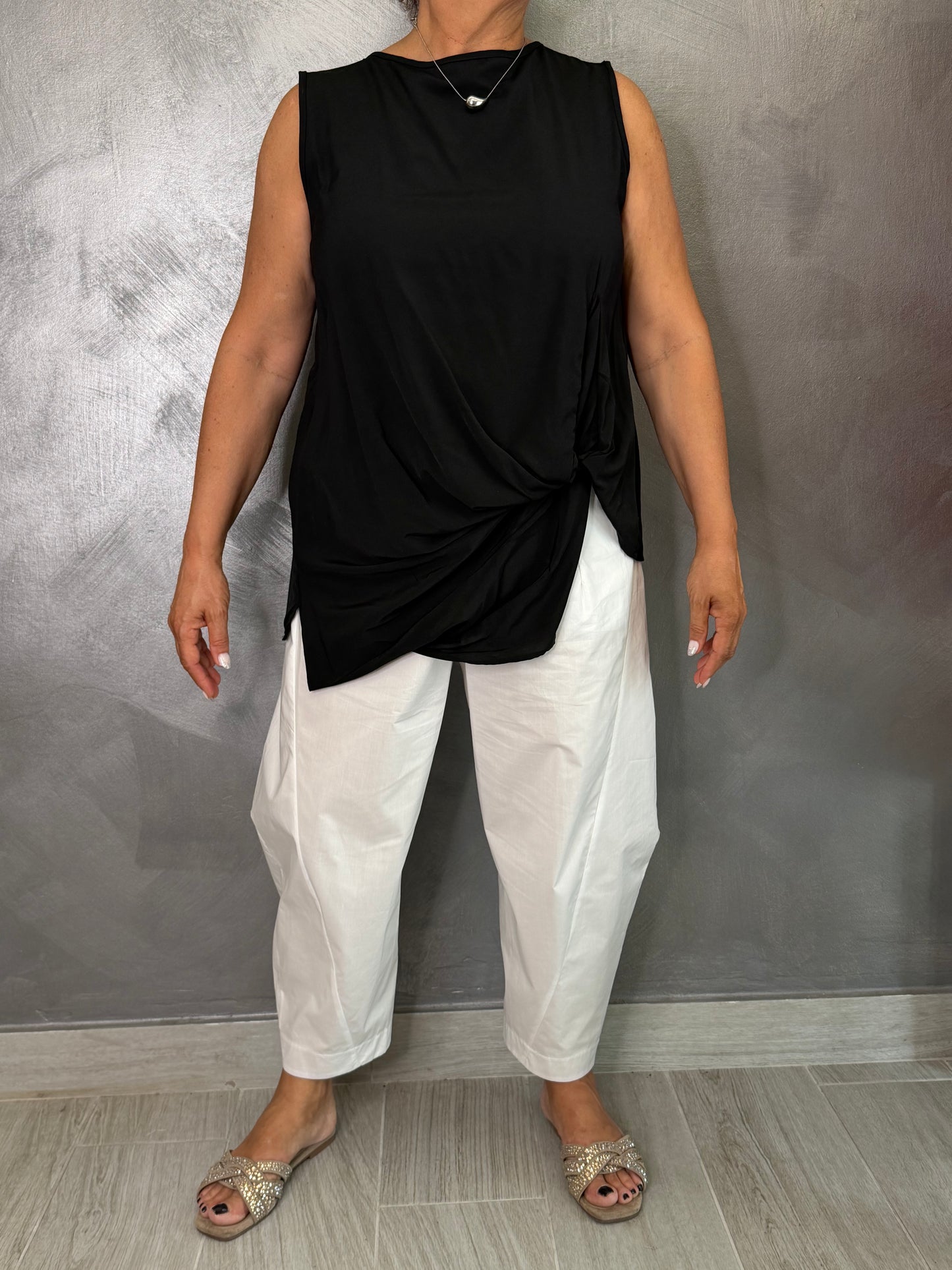 Pantalone Wendy Balloon Summer Bianco