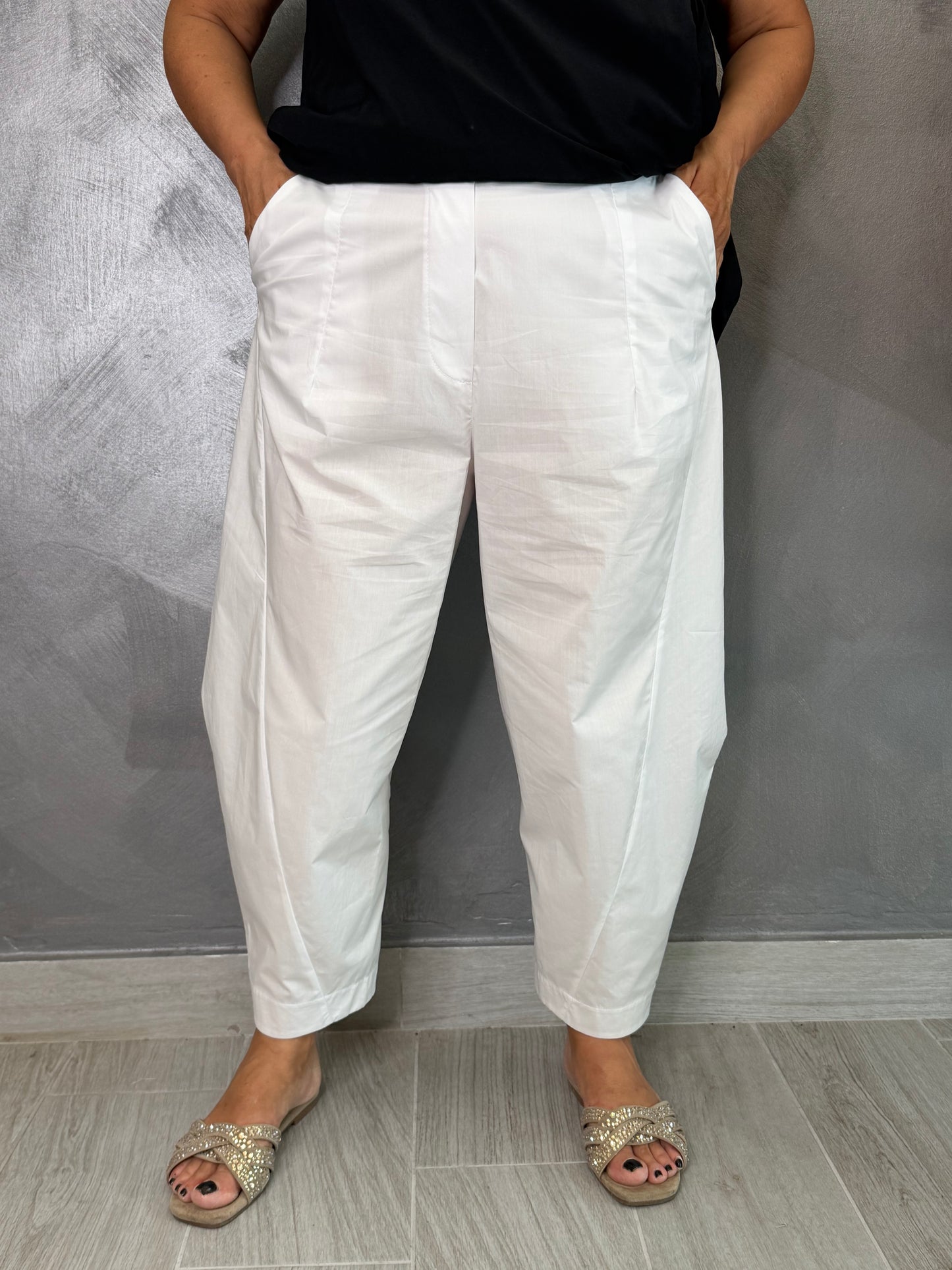 Pantalone Wendy Balloon Summer Bianco