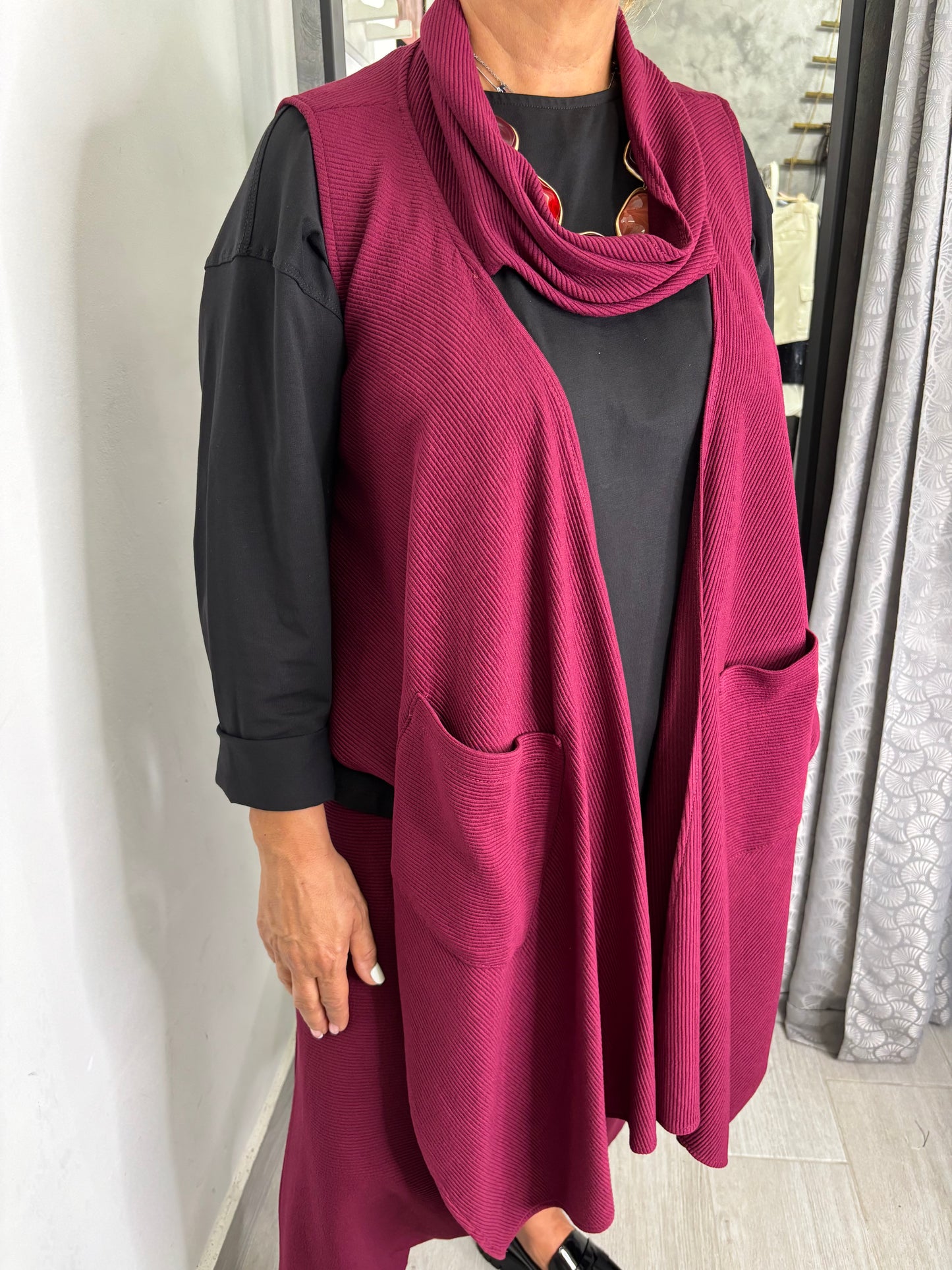 Gilet Wendy Morgan Bordeaux