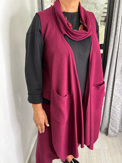Gilet Wendy Morgan Bordeaux