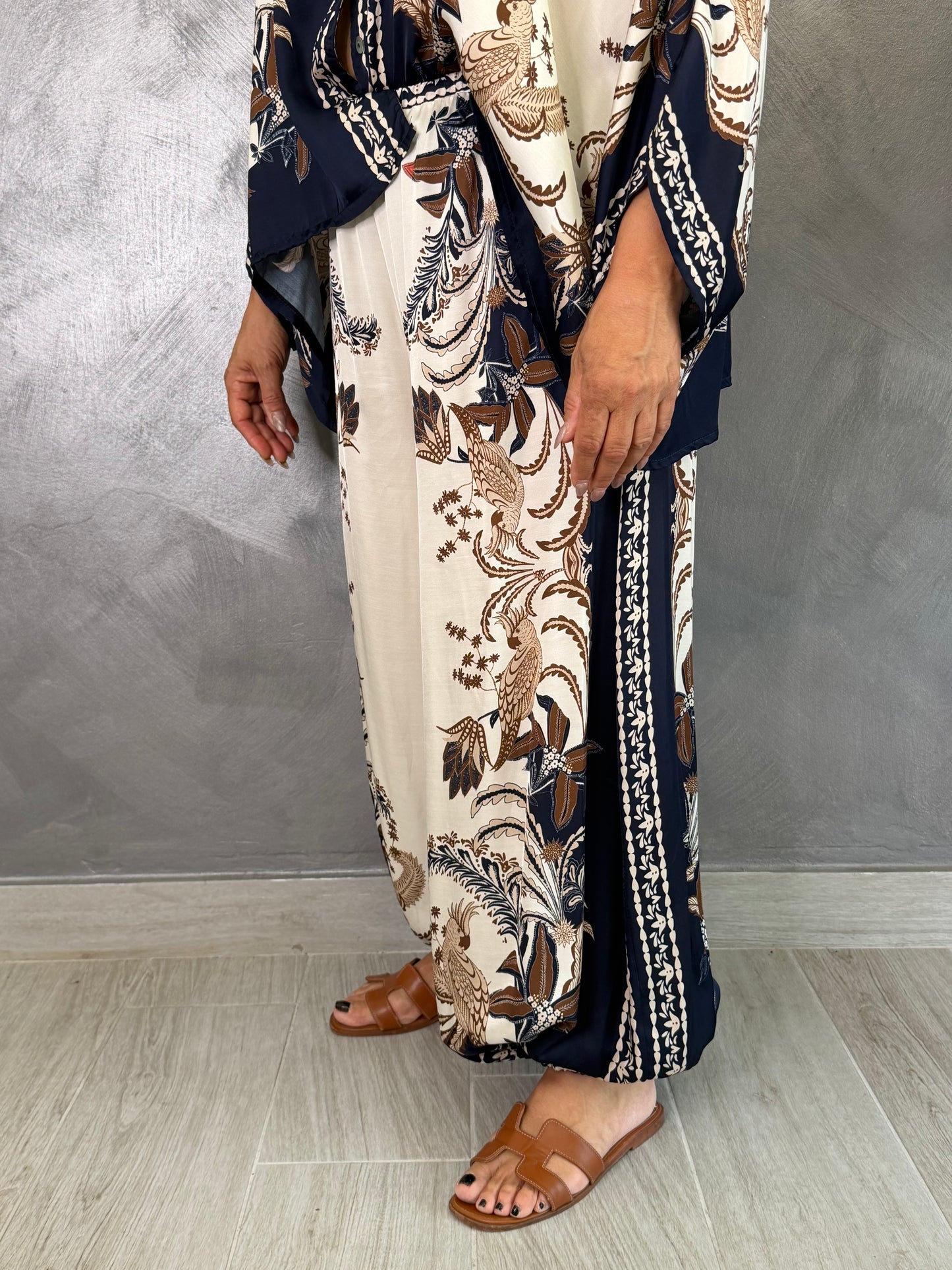Pantalone Nives Fantasia Blu