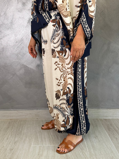 Pantalone Nives Fantasia Blu