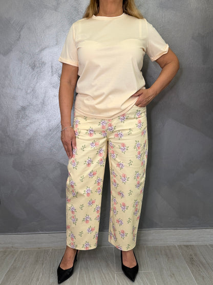 Pantalone Fiori Giallo