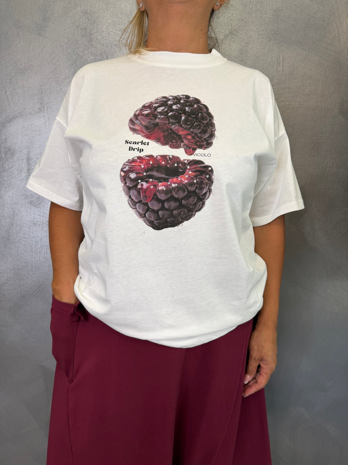 T-Shirt Scarlet Drip Vicolo