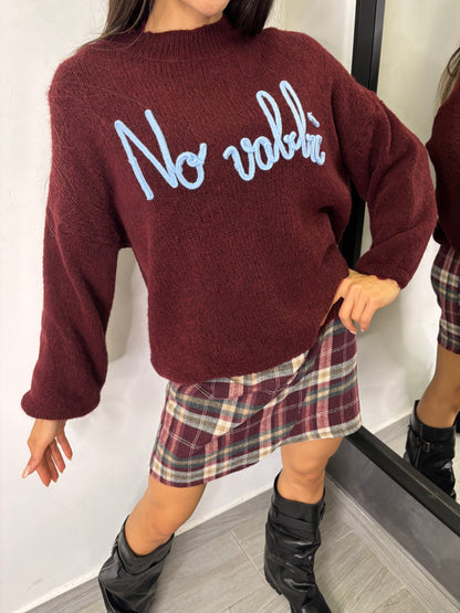 Maglione No Vabbè Bordeaux