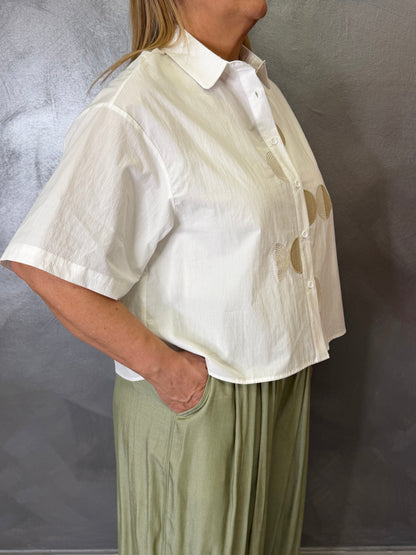Camicia Bianca/Verde