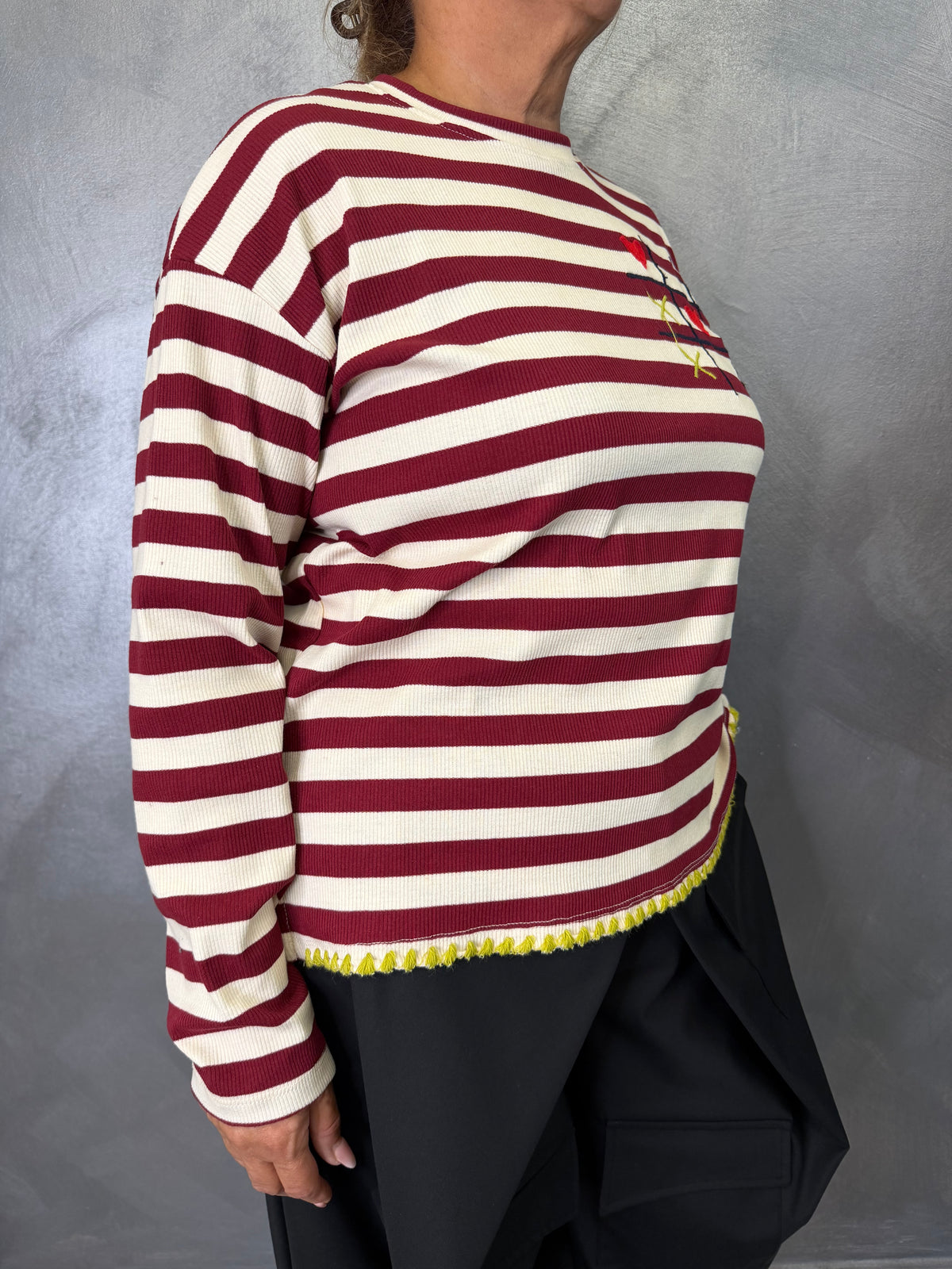 Maglia Panna e Bordeaux Vicolo