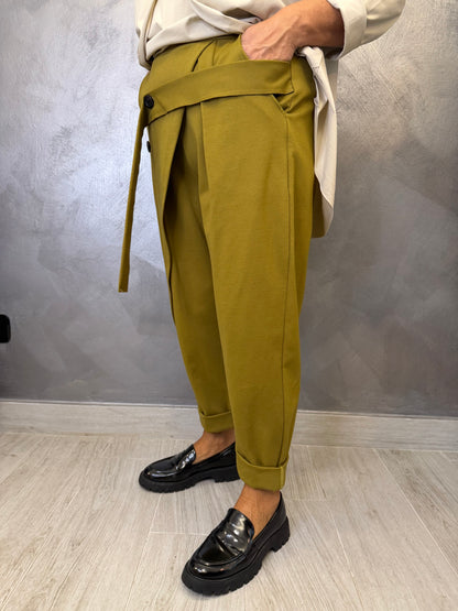 Pantalone 158C Rubina Verde Olio