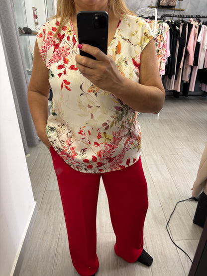 Camicia Panna/Multicolor Imperial
