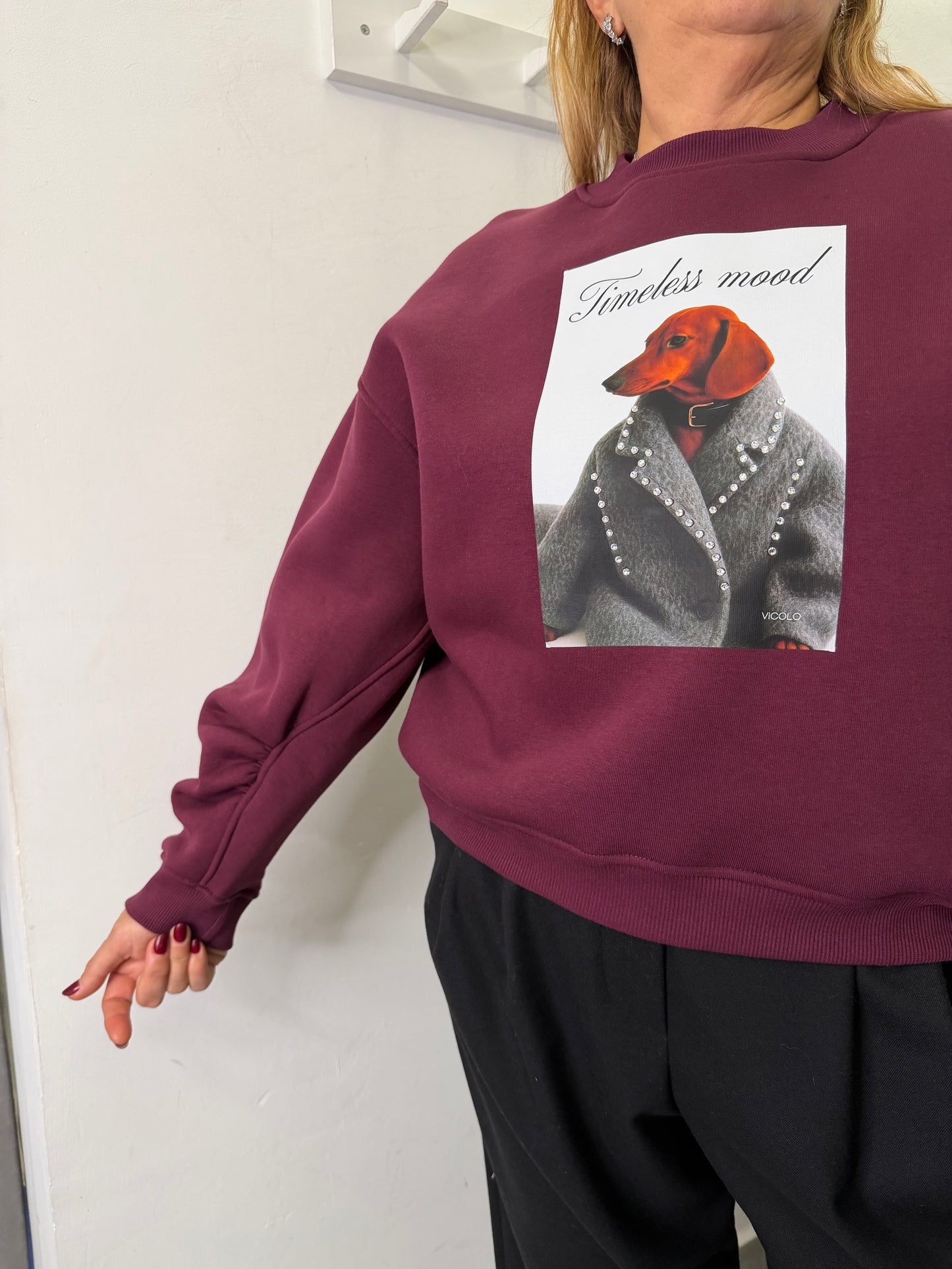 Felpa Timeless Mood Burgundi Vicolo