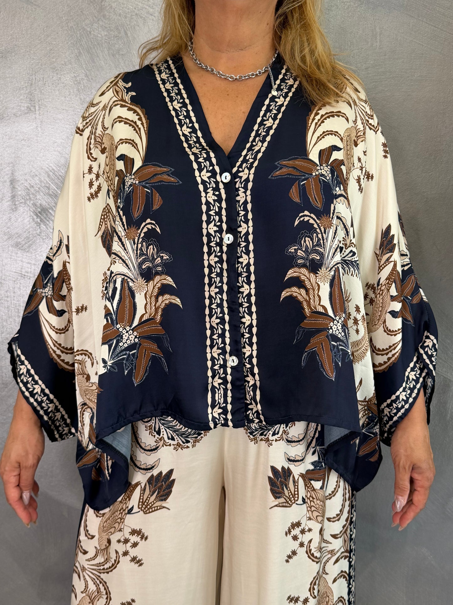 Camicia Nives Fantasia Blu