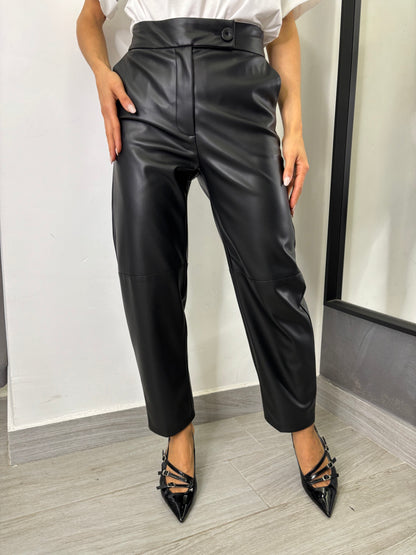 Pantalone Ecopelle Nero Imperial