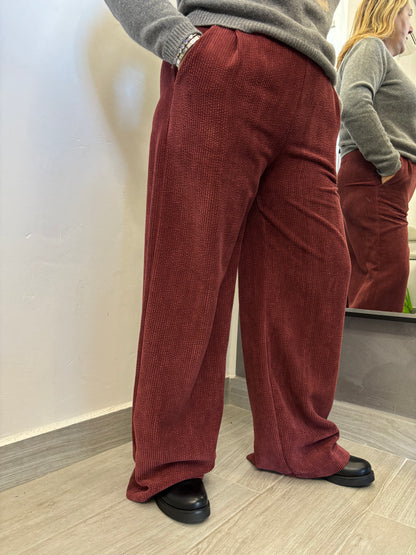 Pantalone Velluto Bordeaux