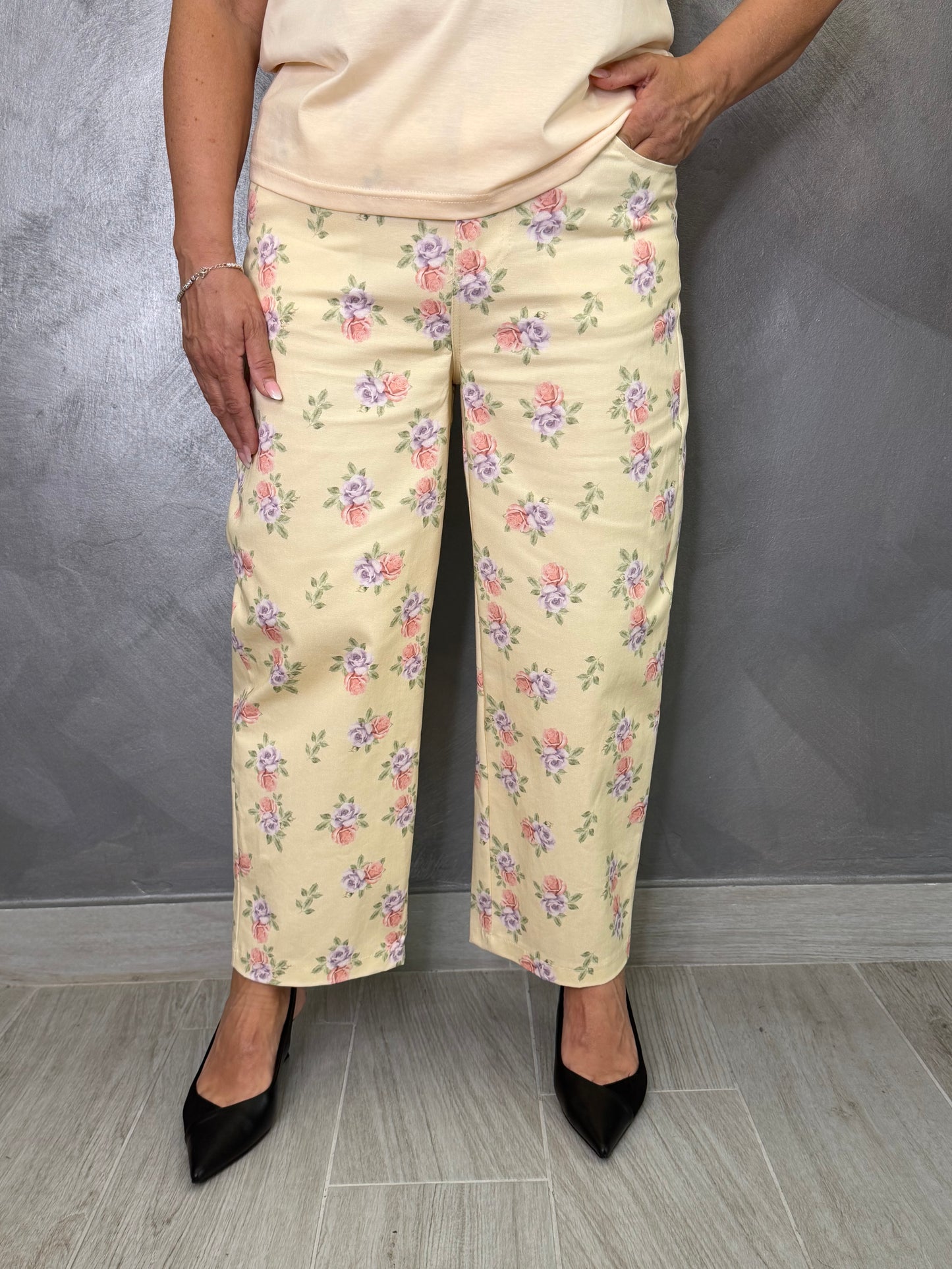 Pantalone Fiori Giallo