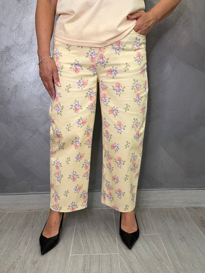 Pantalone Fiori Giallo