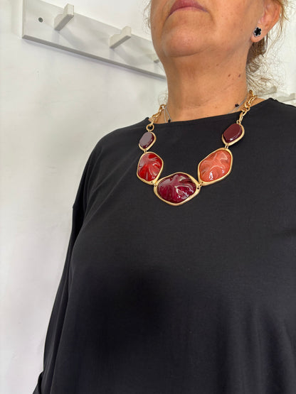 Collana Cledy Bordeaux