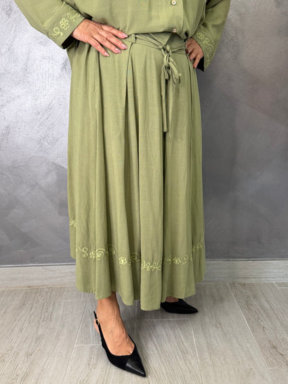 Gonna Emma Verde Militare