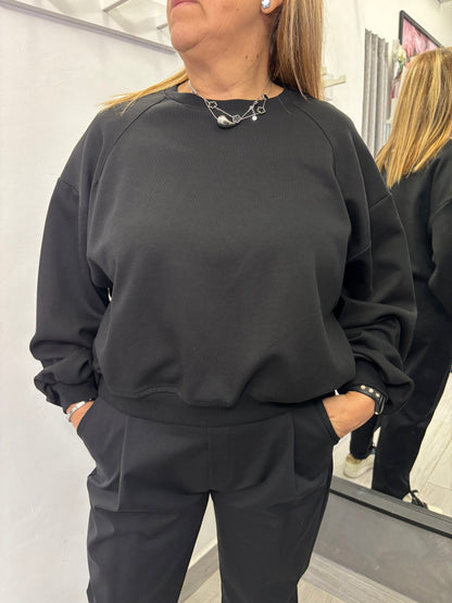 Felpa BASIC Nera Lumina