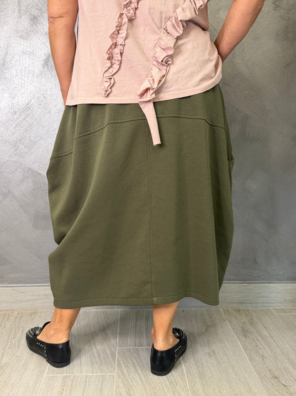 Gonna Wendy Sara Verde Militare