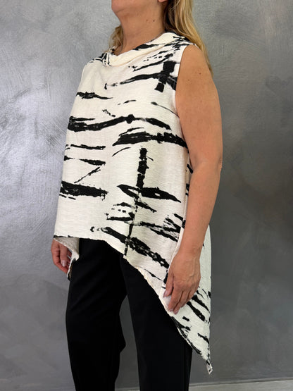 Top Wendy Onda Bianco/Nero