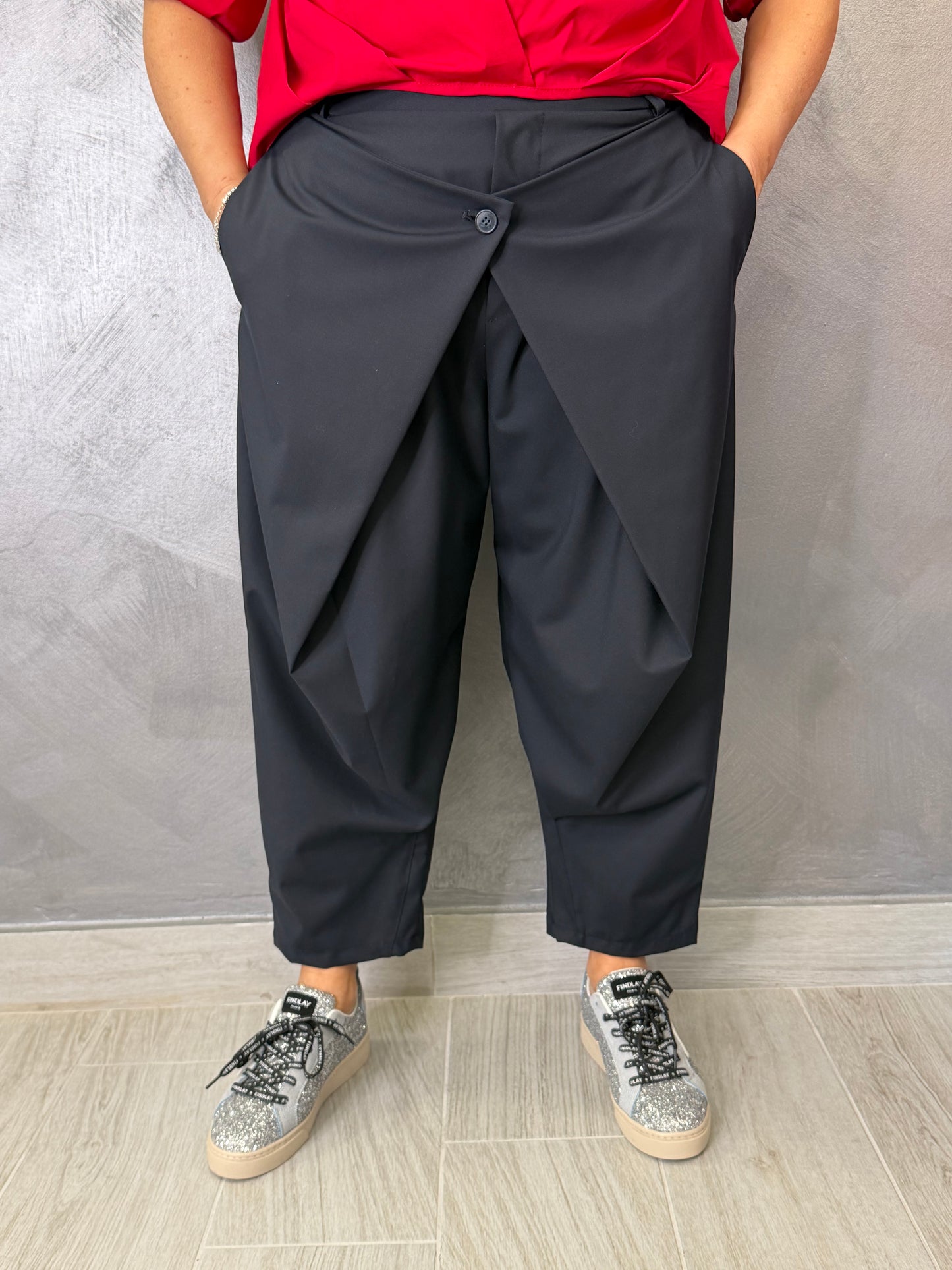 Pantalone Wendy Doppio Pareo Blu