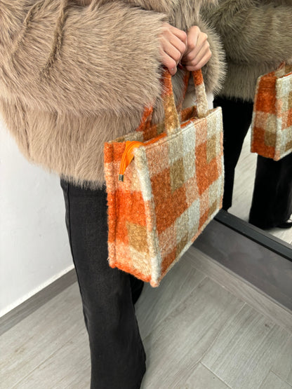 Borsa Bucle’ Arancio/Burro