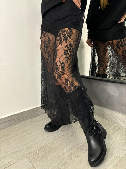 Gonna Pizzo Vicolo Nera