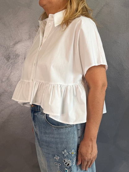 Camicia Crop Imperial Bianca