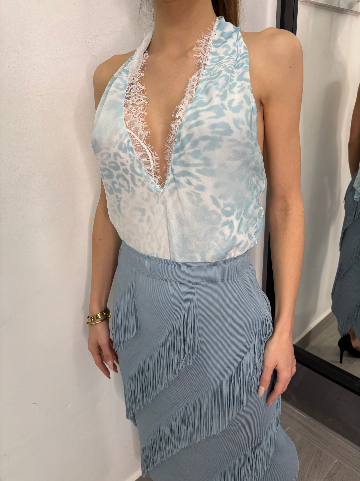 Canotta Bianca Azzurra Imperial