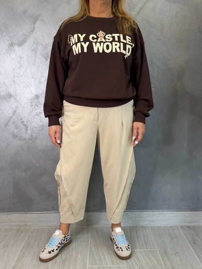 Pantalone Wendy Balloon Beige