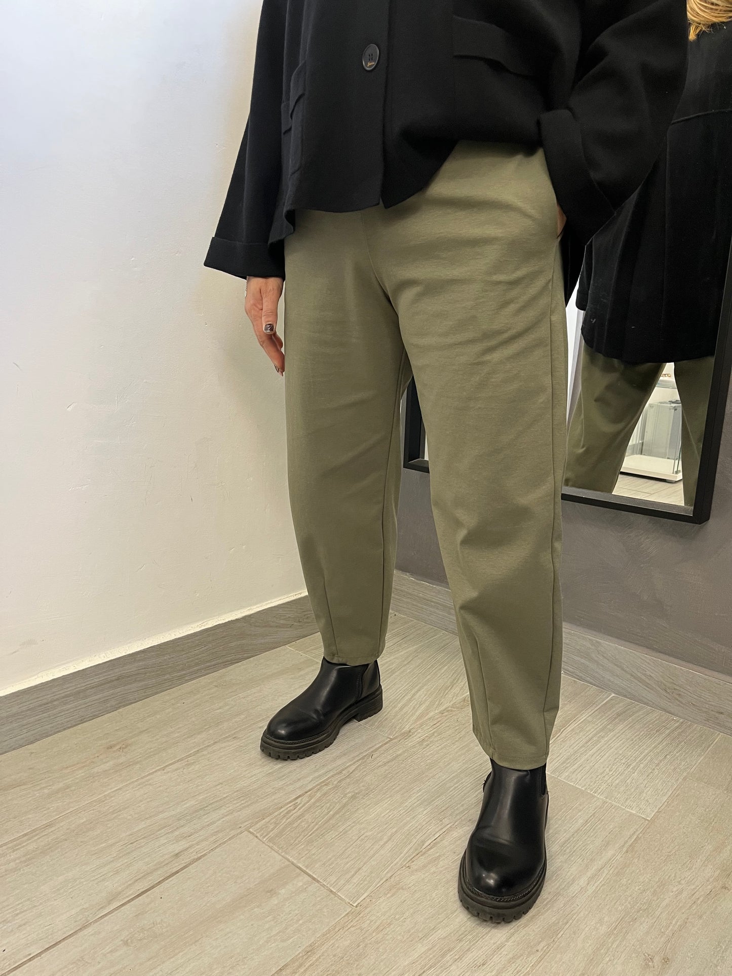 Pantalone Wendy Slim Verde Militare
