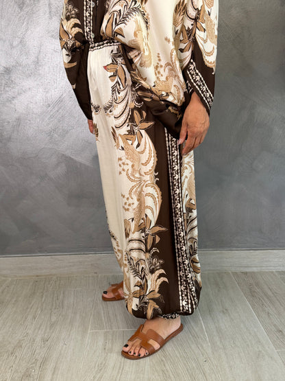 Pantalone Nives Fantasia Marrone