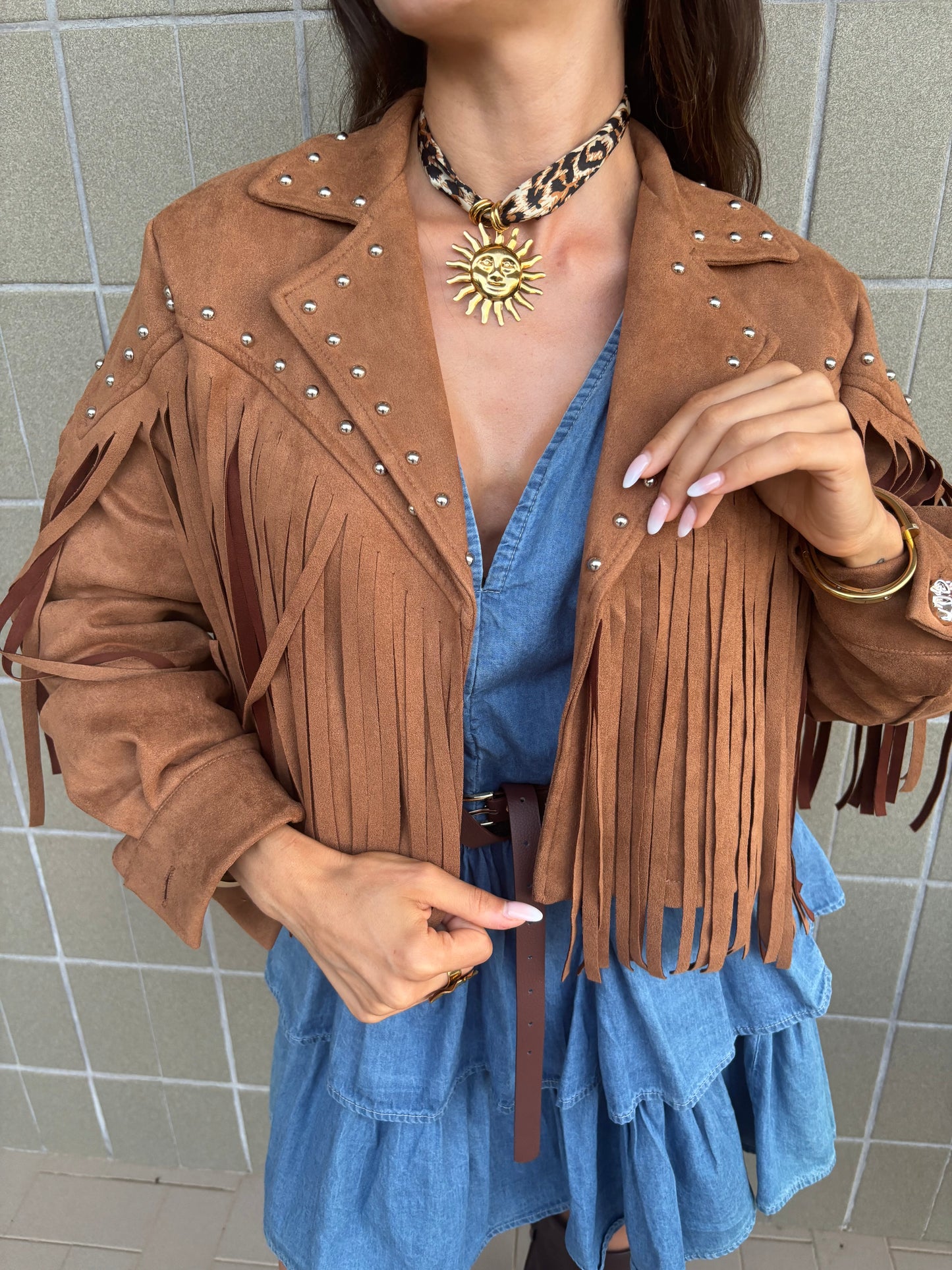 Giubbotto Coachella Cammello