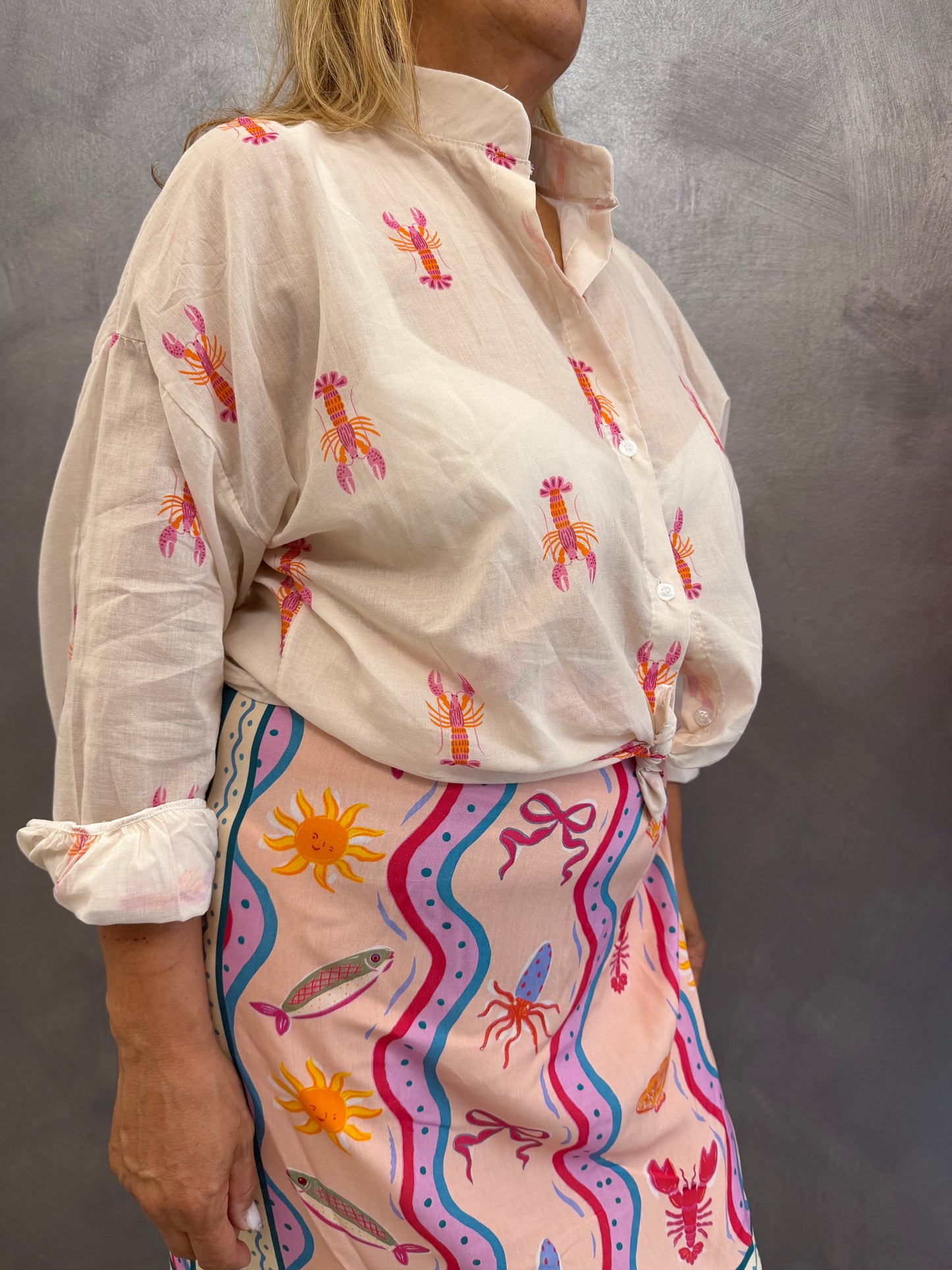 Camicia Aragosta Burro