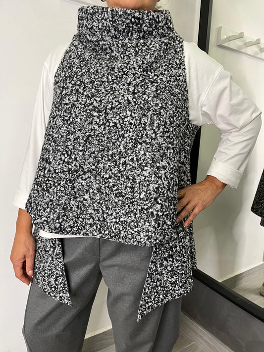 Gilet Wendy Bucle Grigio/Nero