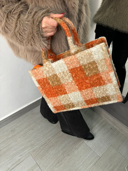 Borsa Bucle’ Arancio/Burro