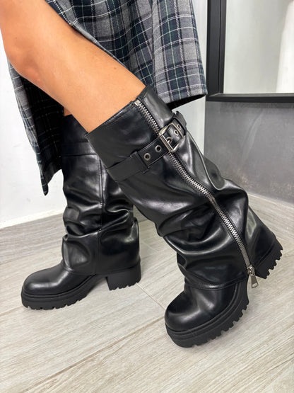 Stivale Biker Nero