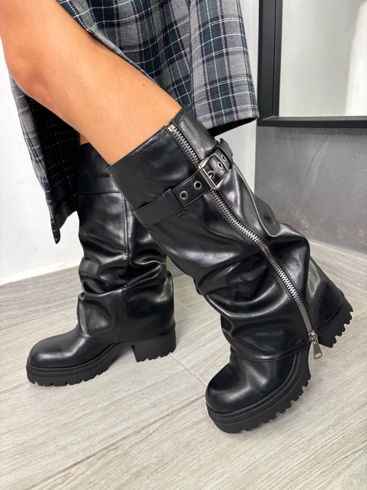 Stivale Biker Nero