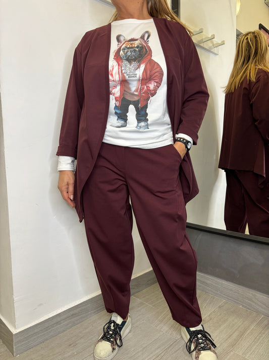 Pantalone Wendy Giuditta Bordeaux
