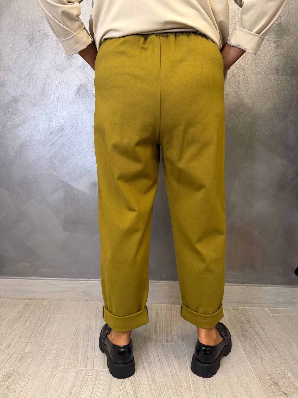 Pantalone 158C Rubina Verde Olio