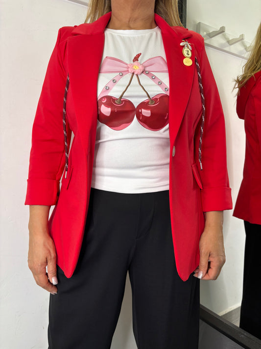 Blazer Cappuccio Rosso