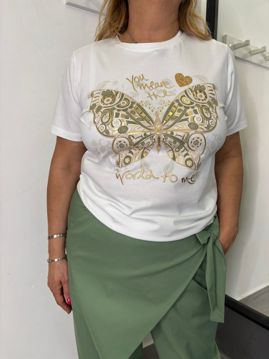 T-Shirt Farfalla Gold